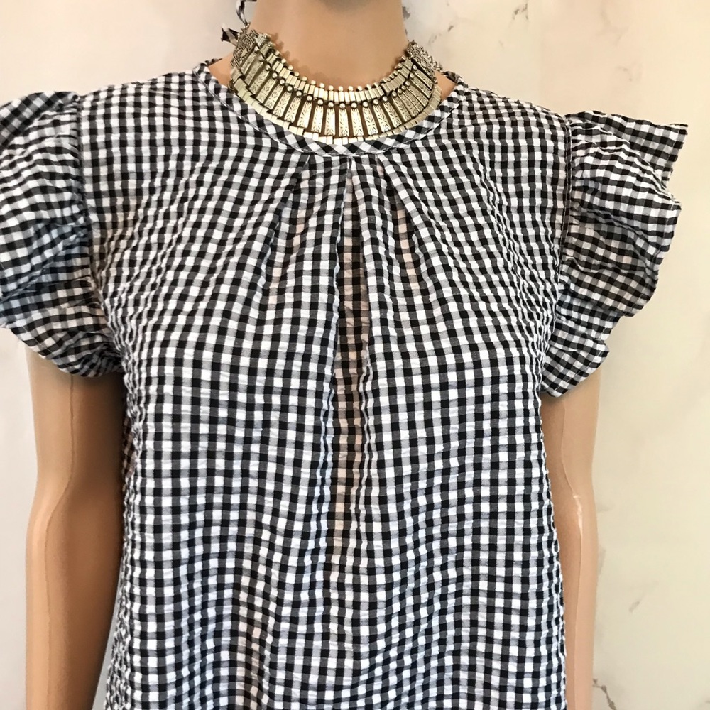 Coco & Main Checker Print Top - Picture 3 of 4